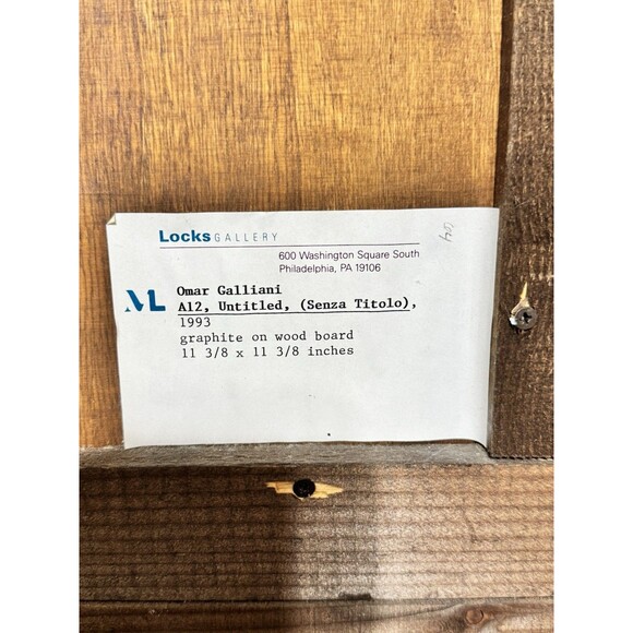 Omar Galliani 1993 Graphite on Wood Board Locks Gallery Italian Modern Art - Picture 8 of 10